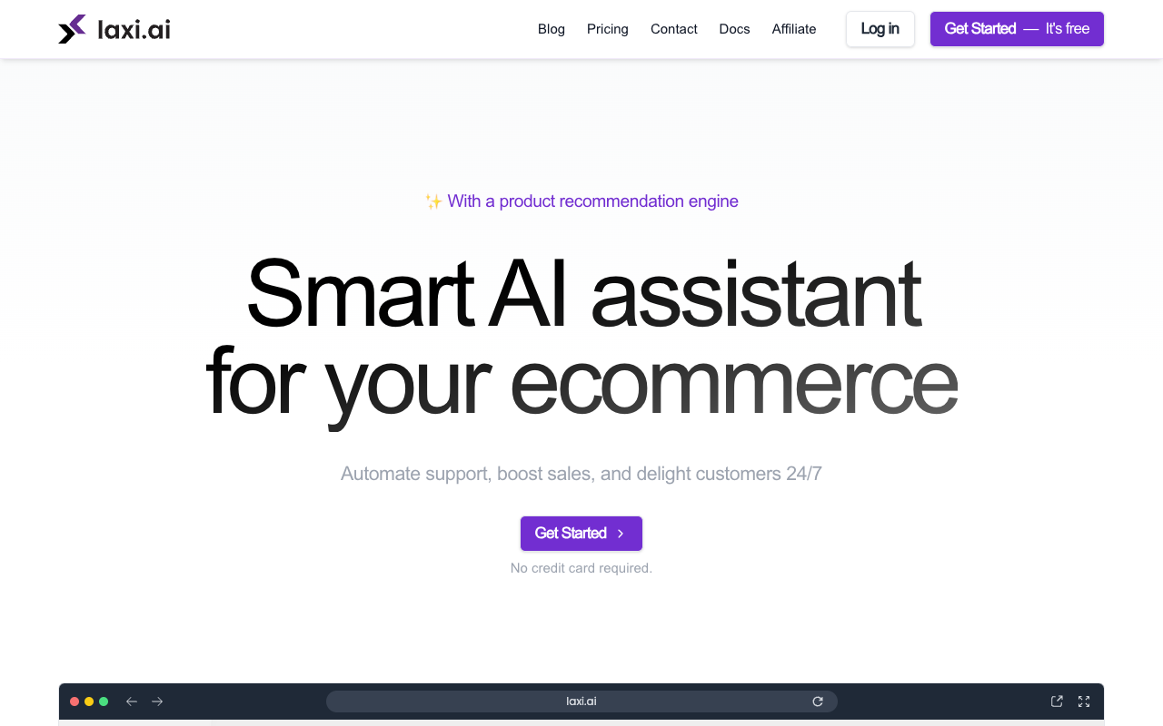 laxi.ai - An AI chatbot that helps customers find products they'll love