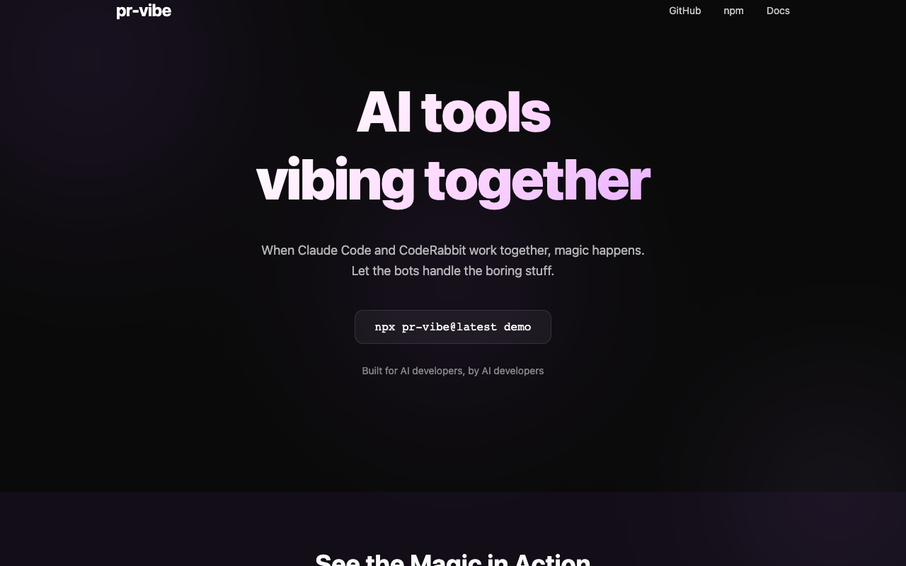 pr-vibe - When bots handle bot feedback, developers stay in flow