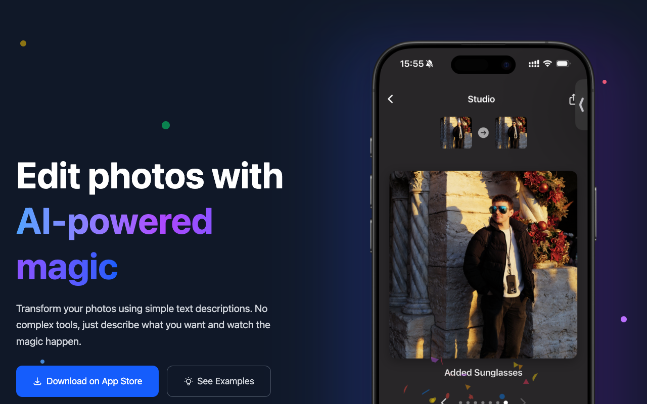 Quickshot - An AI photo editor that transforms your images using simple text descriptions
