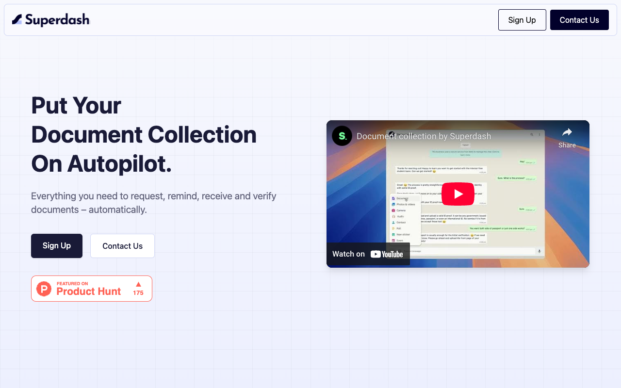 Superdash - The document collection agent you’ve been waiting for