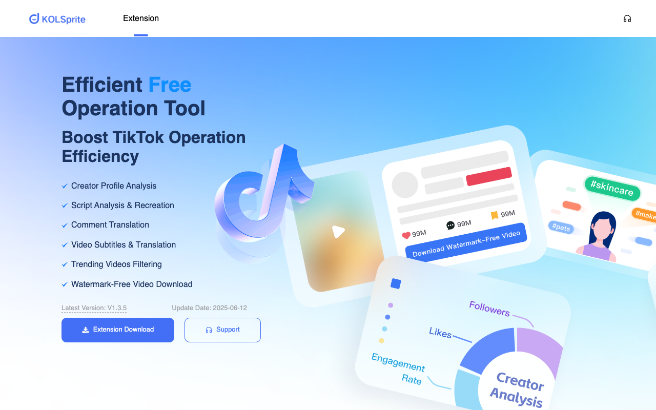 KOLSprite Extension - A Free Toolkit to Enhance Your TikTok Experience