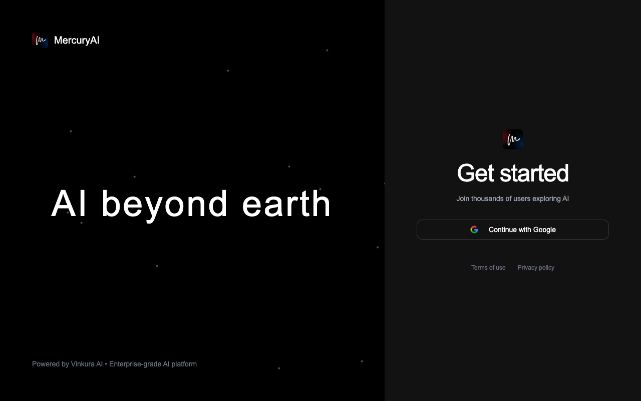Mercury Vega Chat - An advanced AI assistant providing access to multiple AI models