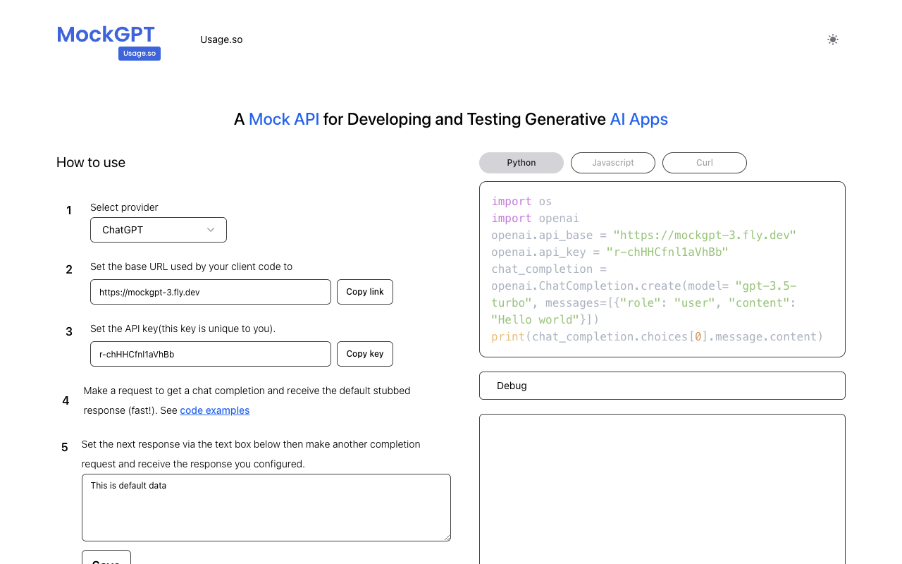 MockGPT - A Mock API for Developing and Testing Generative AI Apps