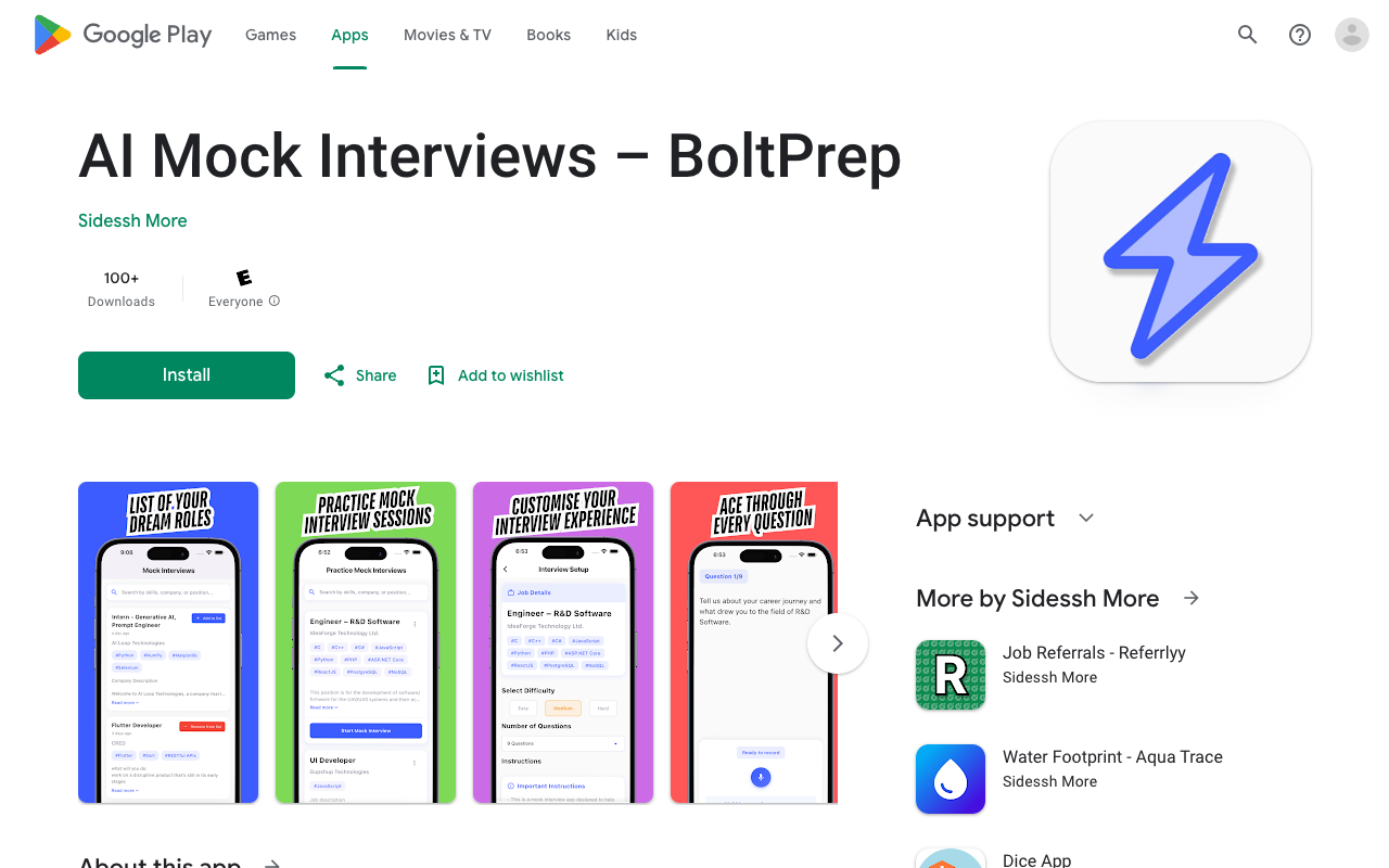 AI Mock Interviews – BoltPrep - A voice-based AI mock interview app that helps you practice for job interviews