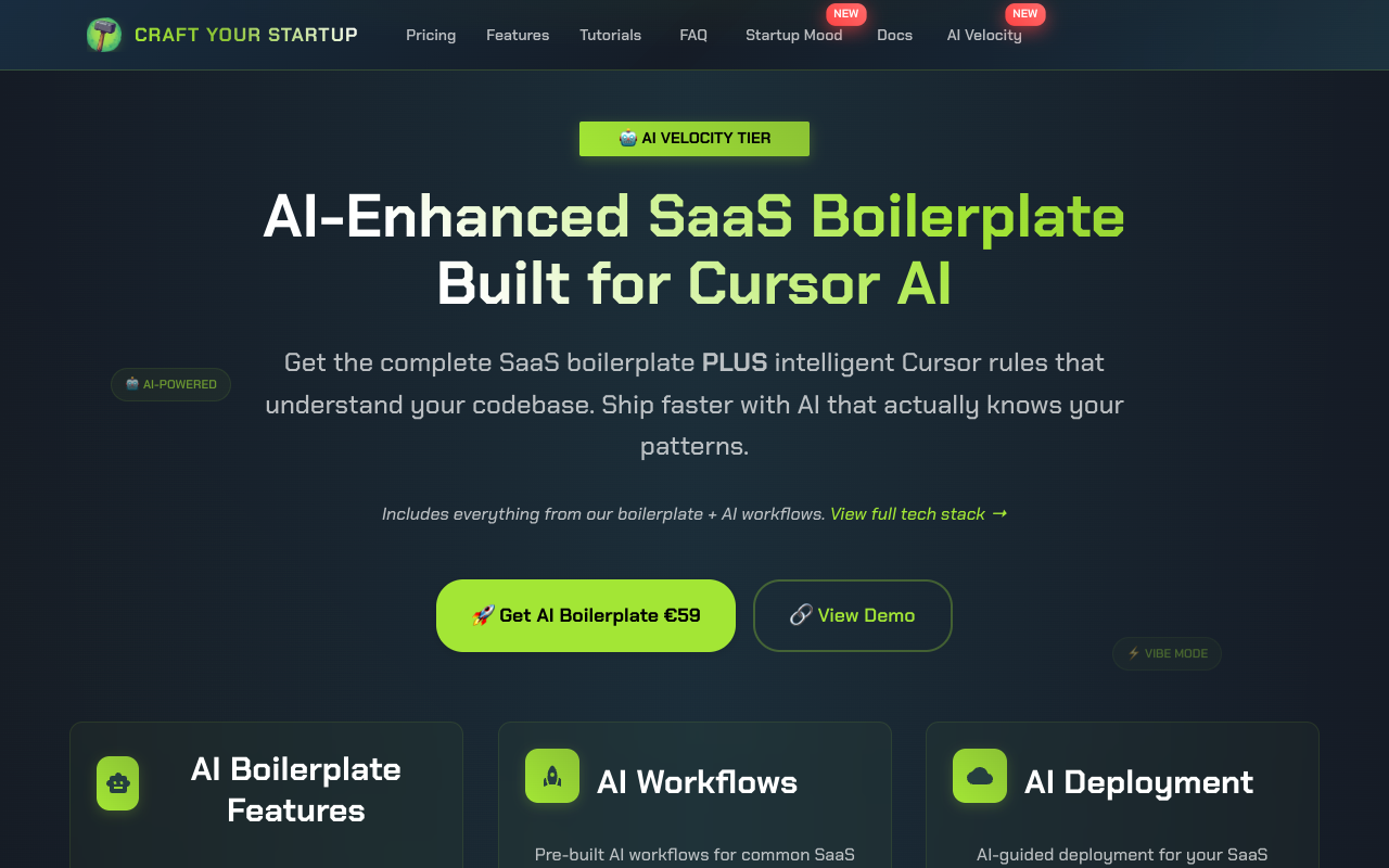 AI Velocity - An AI-powered SaaS boilerplate that helps you ship features 10x faster