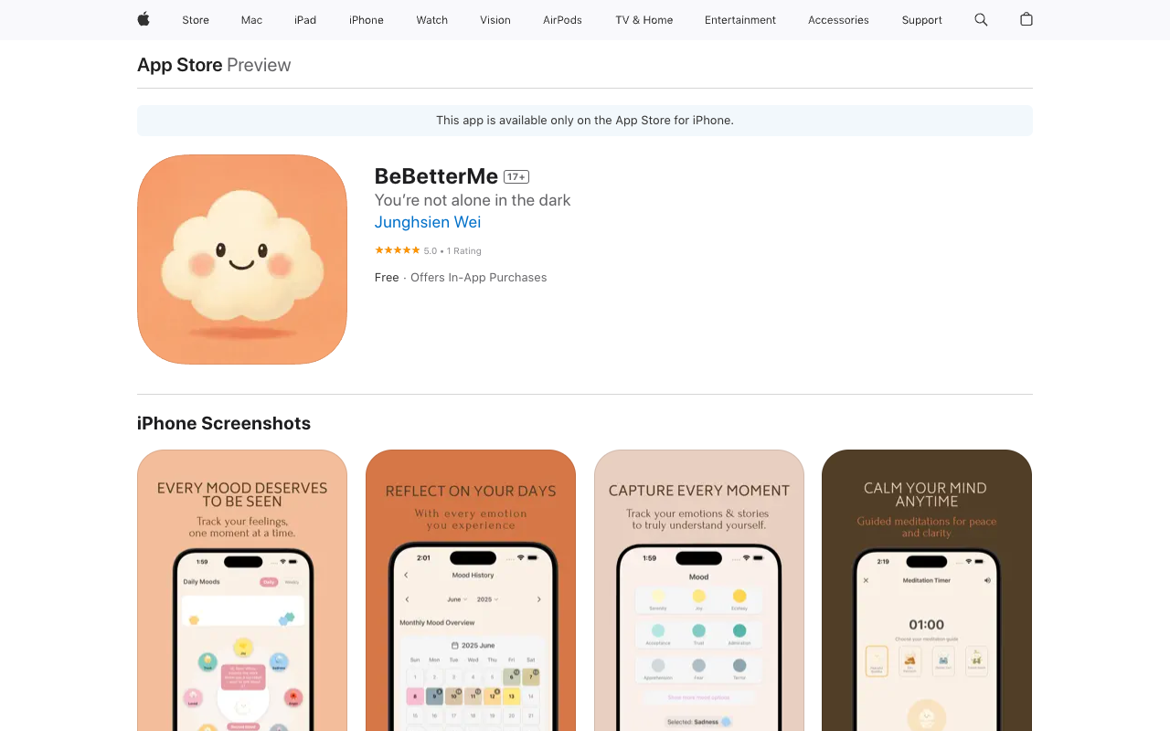 BeBetterMe - Your Daily Emotional Wellness AI Companion