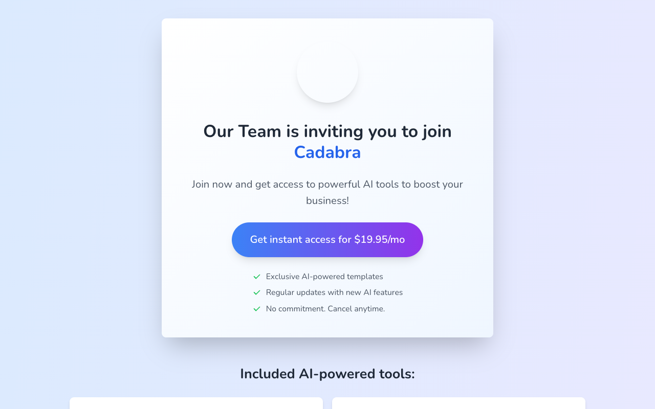 Cadabra - An all-in-one AI platform for creating marketing materials and more