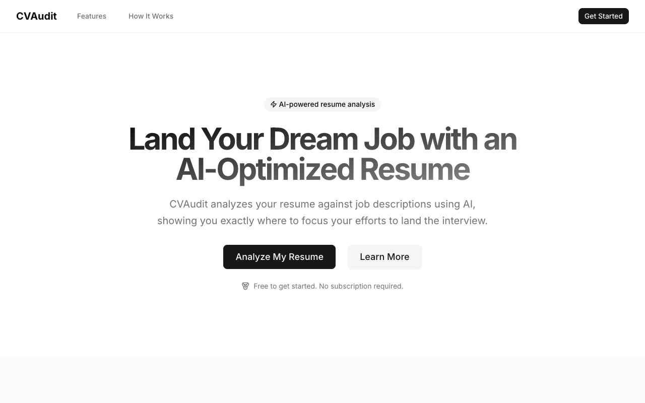 CVAudit - AI analysis of jobs and resume tailoring