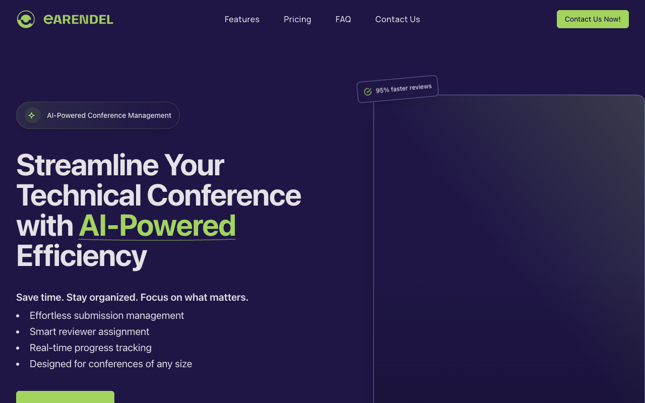 Earendel - An AI-powered platform for seamless conference management
