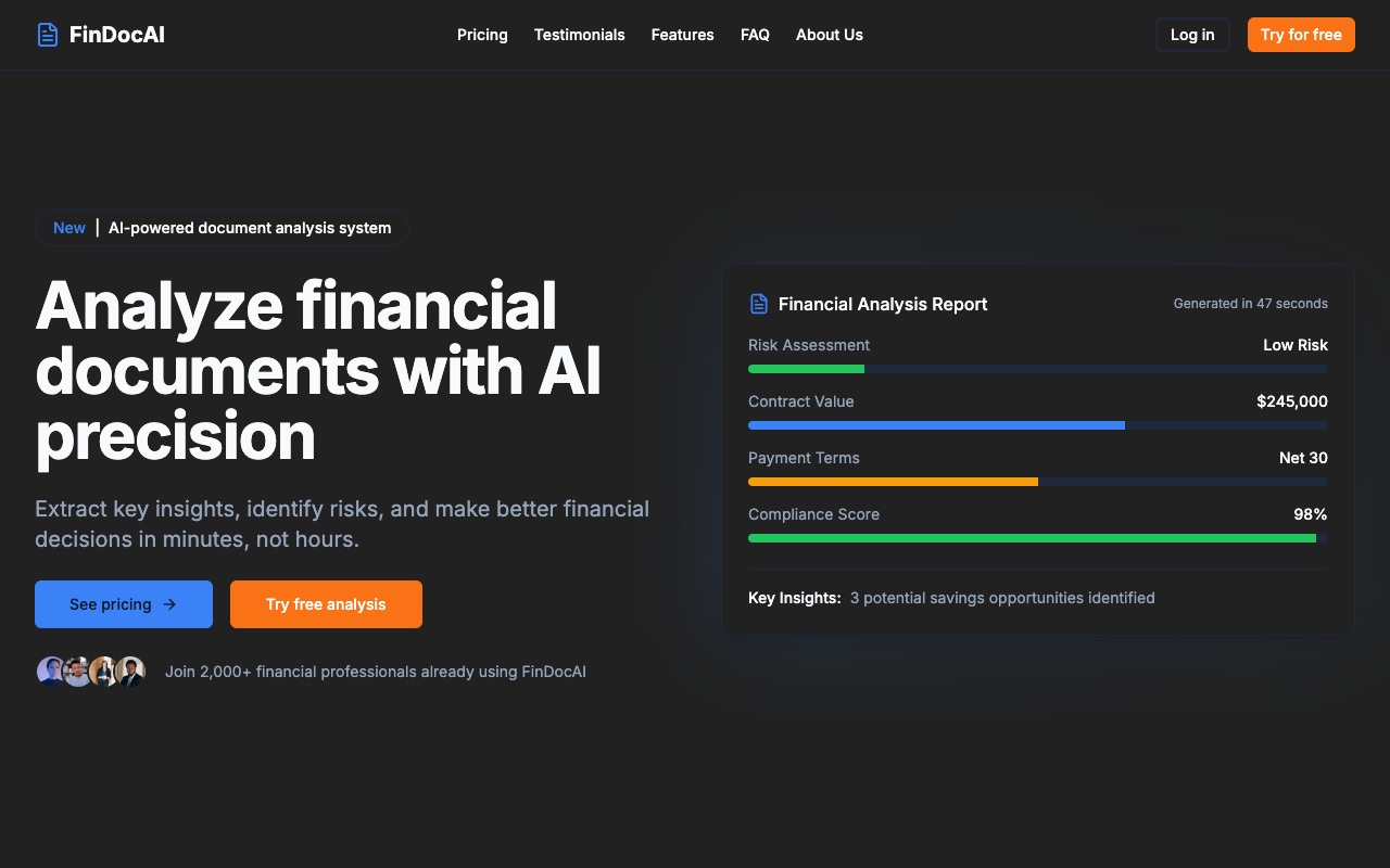 FinDocAI - Decode Your Documents with AI-Powered Financial Analysis