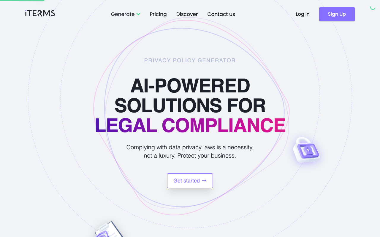 iTerms - AI-powered legal policies generator for small businesses