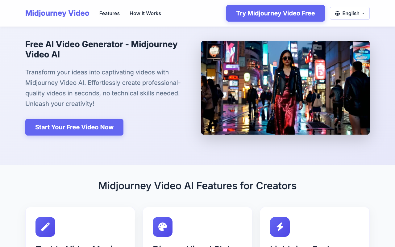 Midjourney Video AI - A Free AI Video Generator that Transforms Text into Captivating Videos