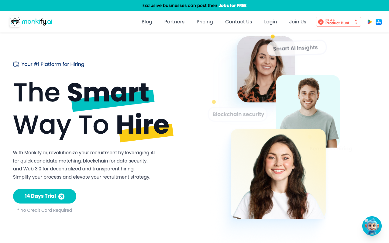 Monkify.ai - An AI-powered platform for smarter and faster job matching and hiring