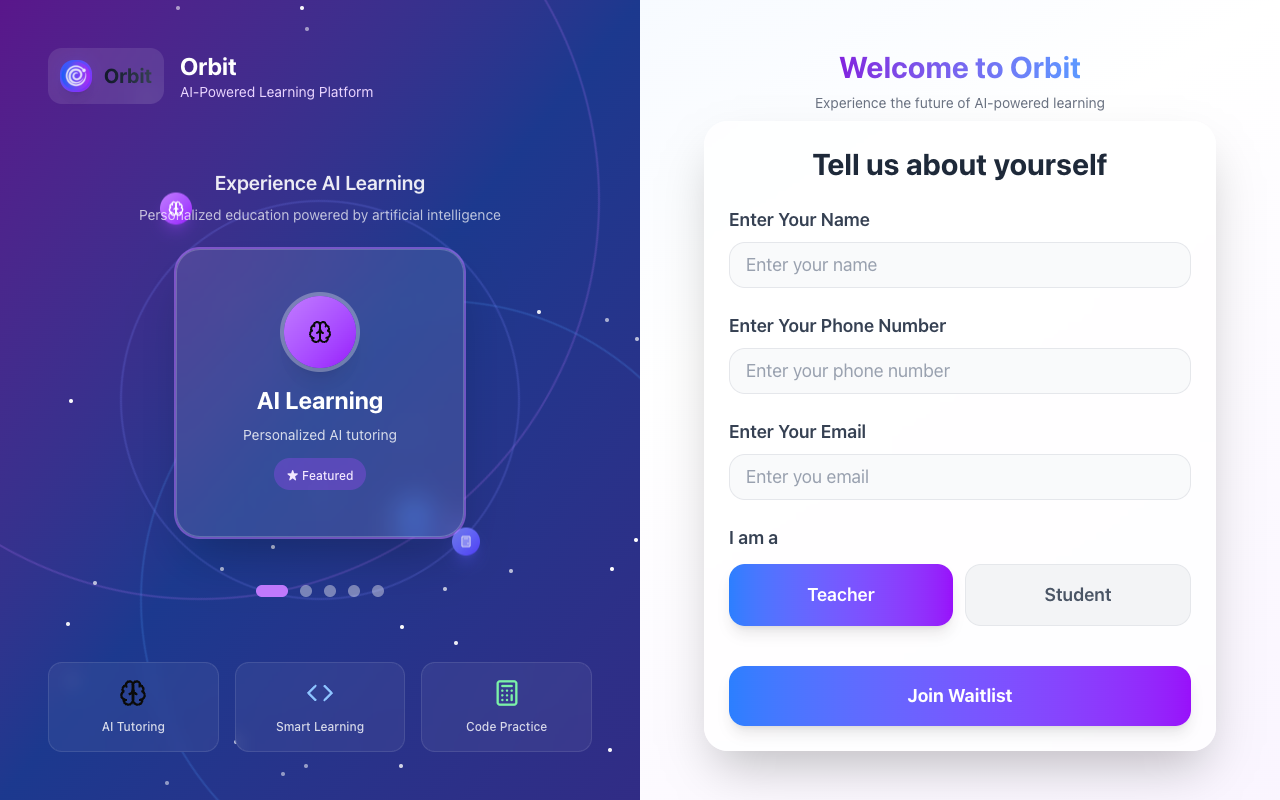 Orbit - An AI-powered quizzing platform that helps teachers create quizzes quickly