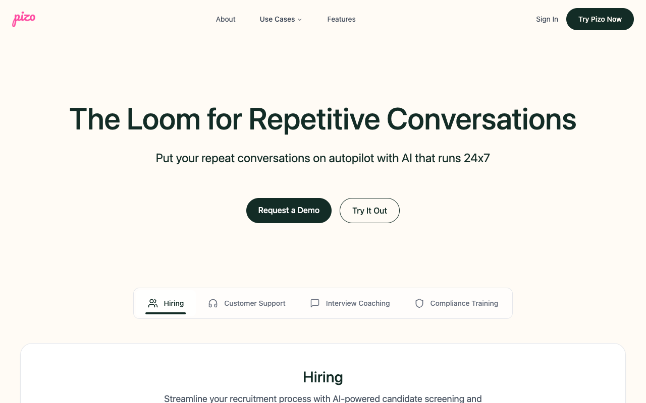 Pizo - An AI that manages your repetitive conversations effortlessly
