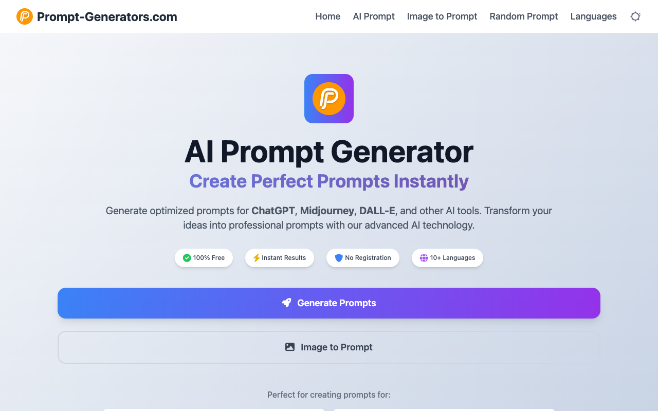 Prompt Generators - Unlock AI Prompt Precision with Free Prompt Generator