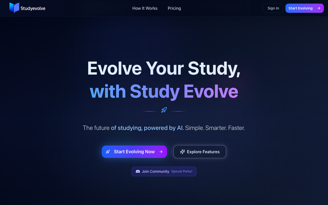 Study Evolve - The future of studying with AI-powered tools for smarter learning