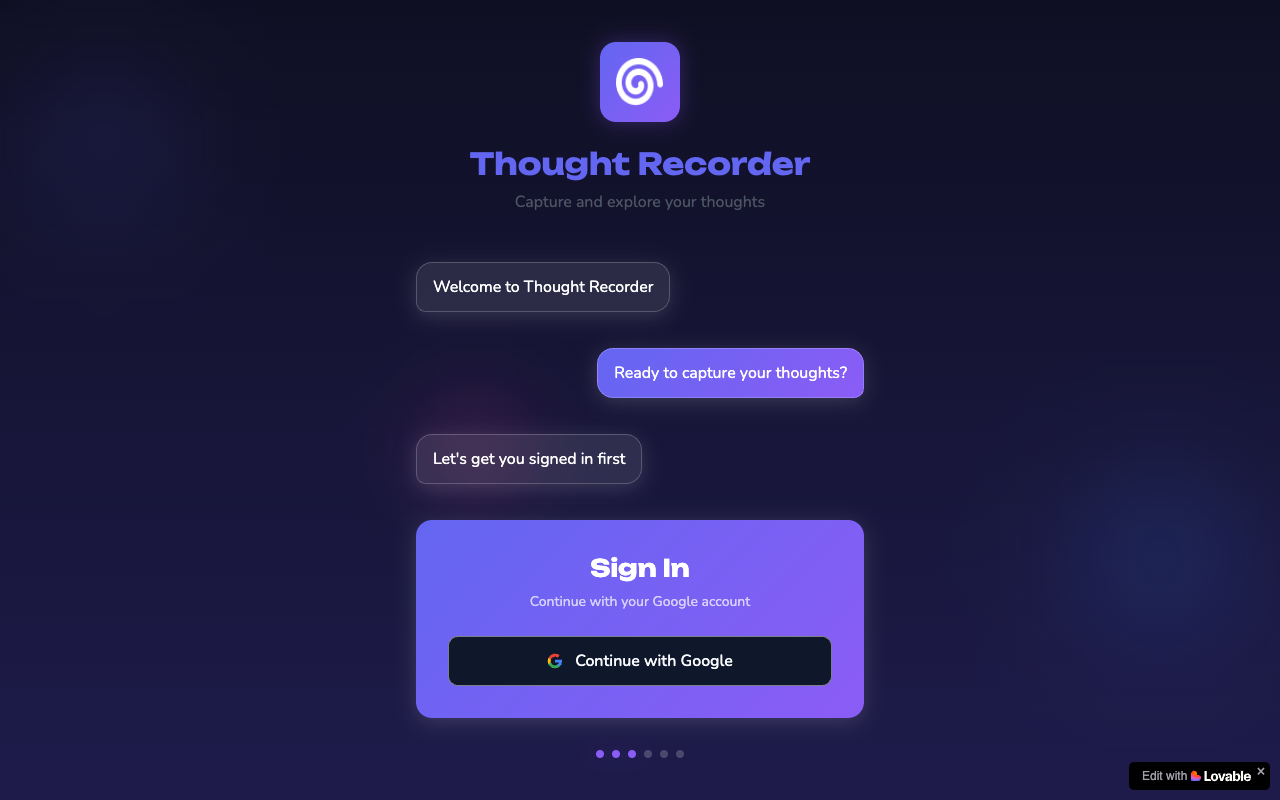 Thought Recorder - A digital tool to uncover patterns in your thoughts and mental loops