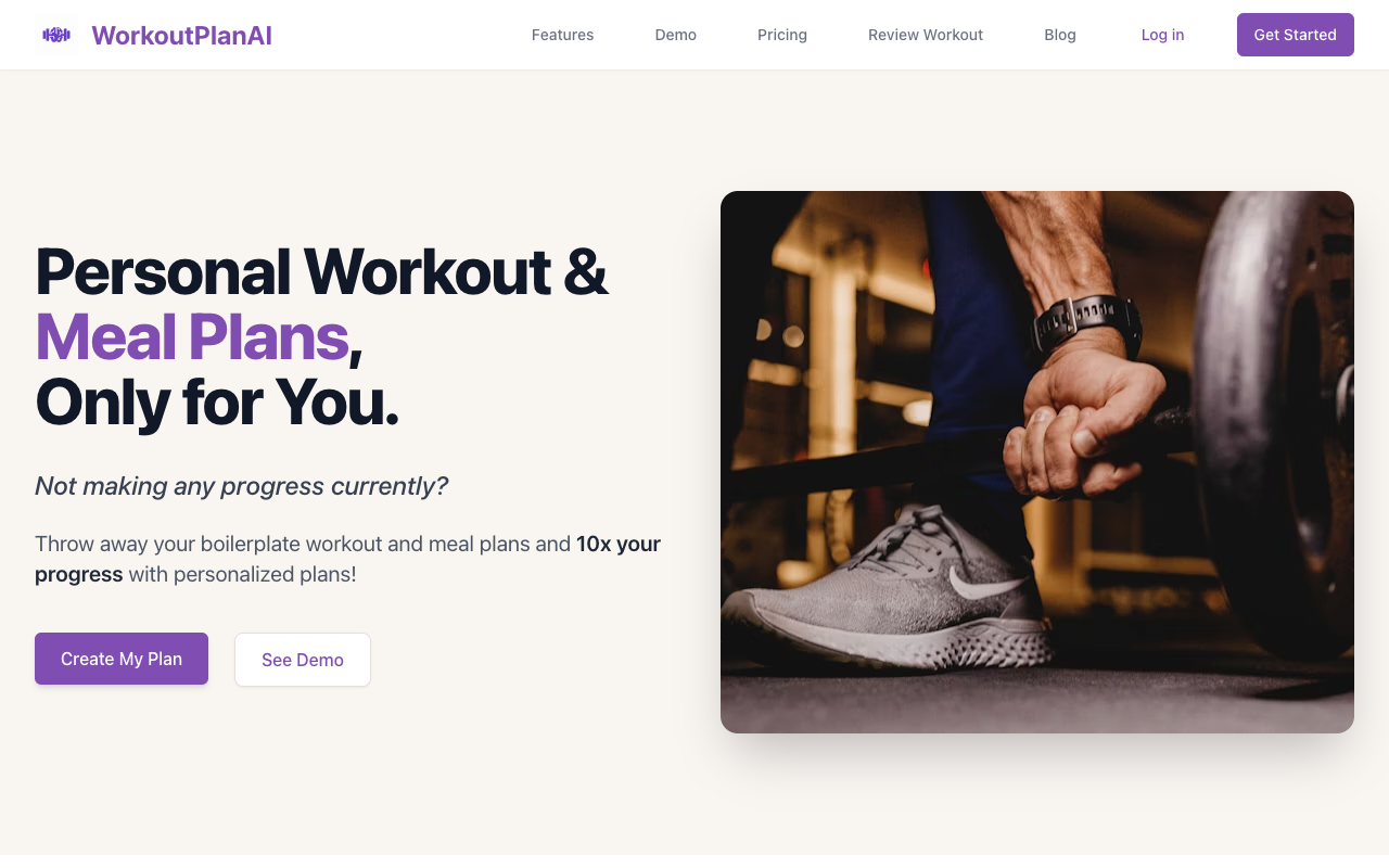 WorkoutPlanAI - A Fitness AI Agent that Creates Personalized Workout and Meal Plans