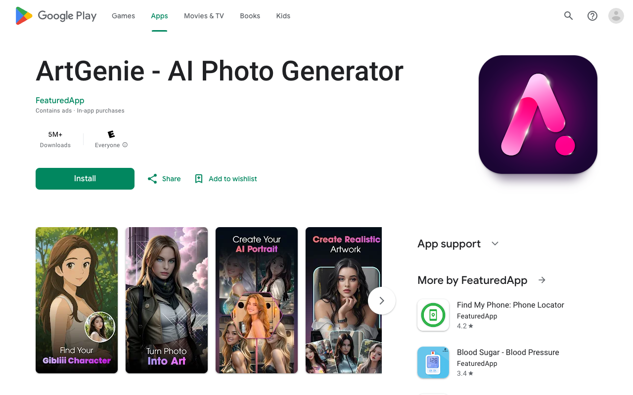 ArtGenie - Create stunning AI art from text and enhance your photos magically