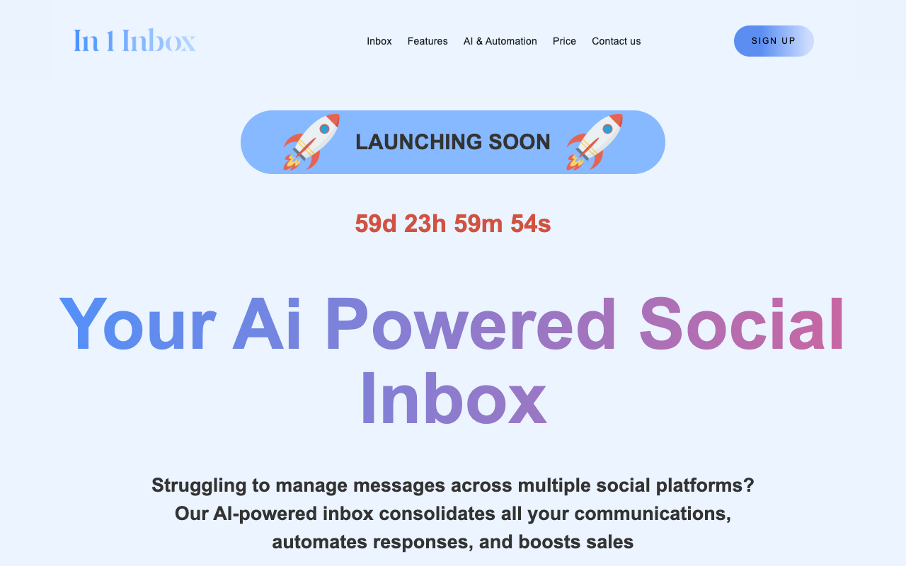 In 1 Inbox - An AI-powered solution to manage all your social media communications