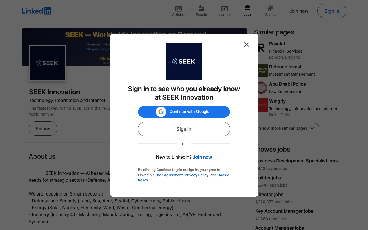 SEEK Innovation - An AI-powered matchmaking platform for buyers and suppliers in strategic industries
