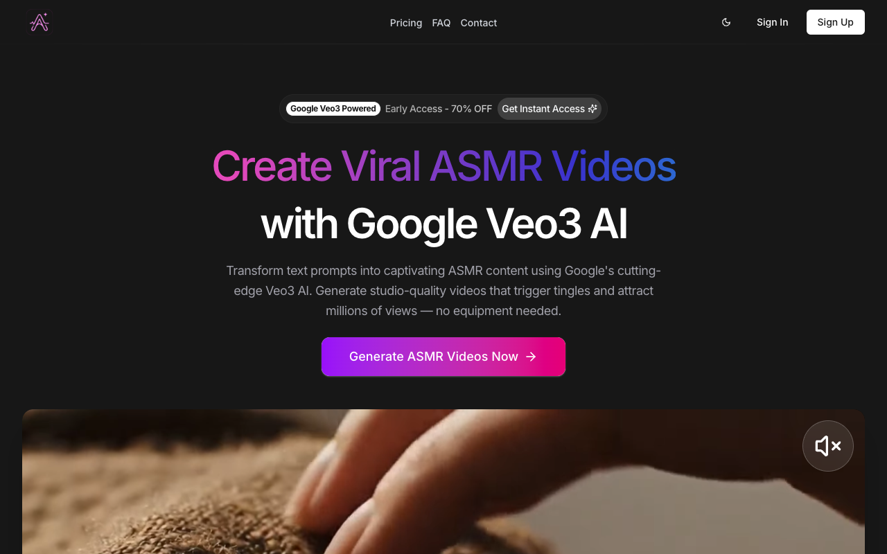 AI ASMR VIDEO - Create Viral ASMR Videos with Google Veo3 AI