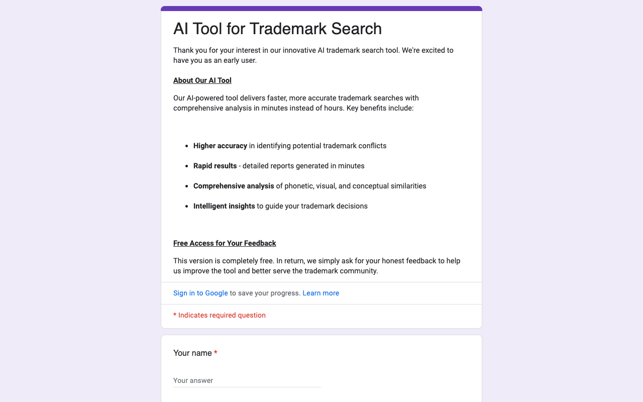 AI Tool for Trademark Search - Fast and Accurate Trademark Searches to Secure Your Brand