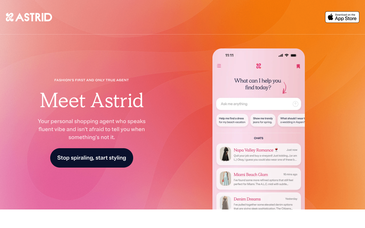 Astrid - Your AI Personal Shopping Agent for Effortless Style
