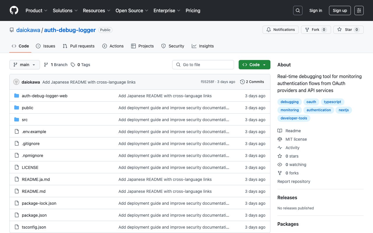 Auth Debug Logger - An AI tool that automatically fixes your OAuth errors
