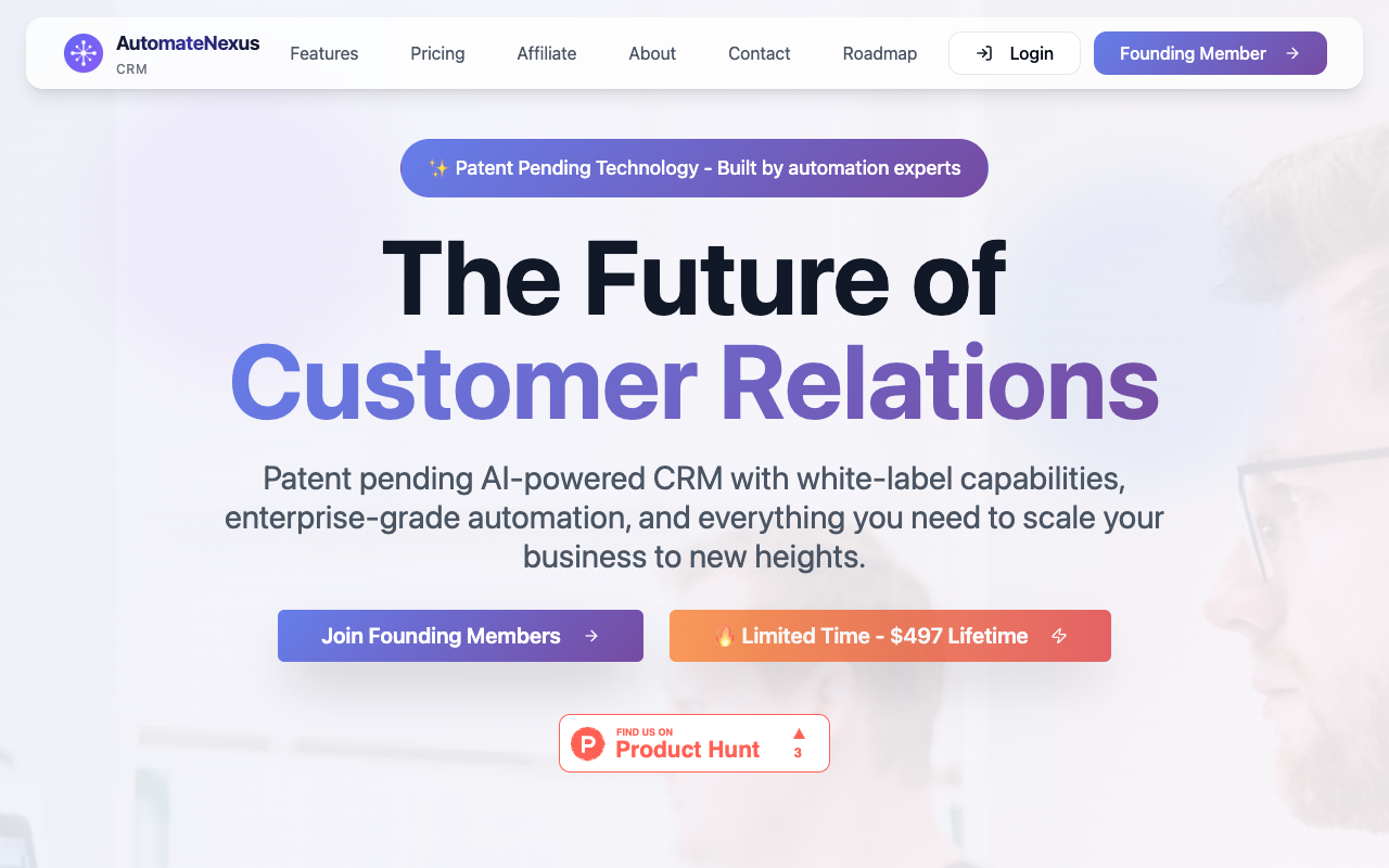 AutomateNexus CRM - A revolutionary AI-powered CRM with advanced automation and lifetime access