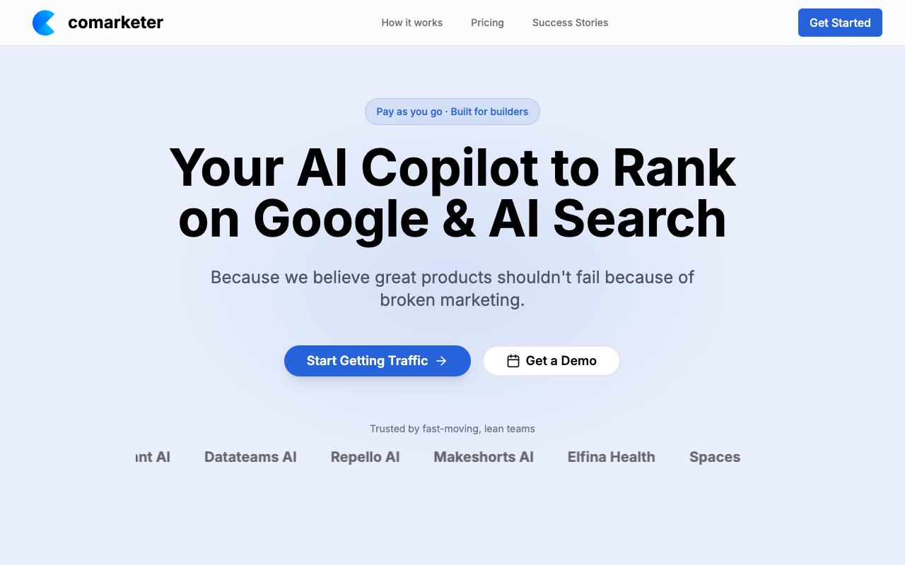 Comarketer - Your AI Assistant to Optimize Content for SEO and AI Search Engines