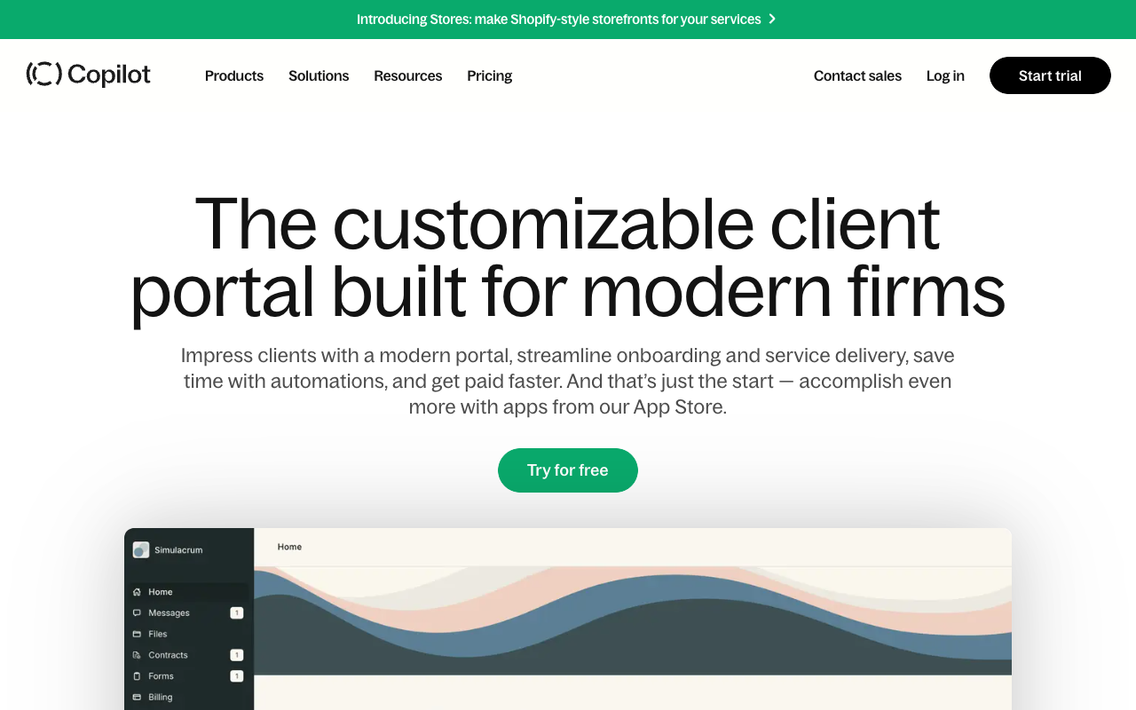 Copilot - Modernize your business with a streamlined client portal
