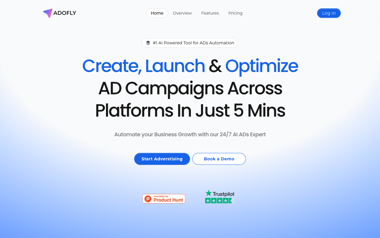 Adofly - Your 24/7 AI Expert for Running High-Performing Ads