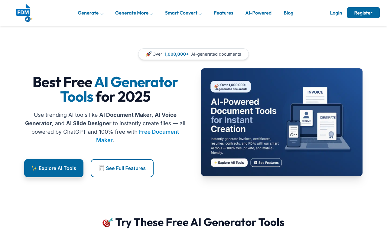 AI Document Maker - A Free Tool to Create PDFs, Invoices, and More Instantly