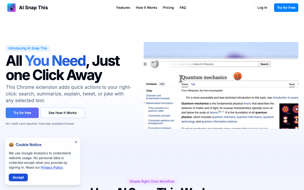 AI Snap This - Instantly Summarize, Search, and Tweet Any Text with One Click