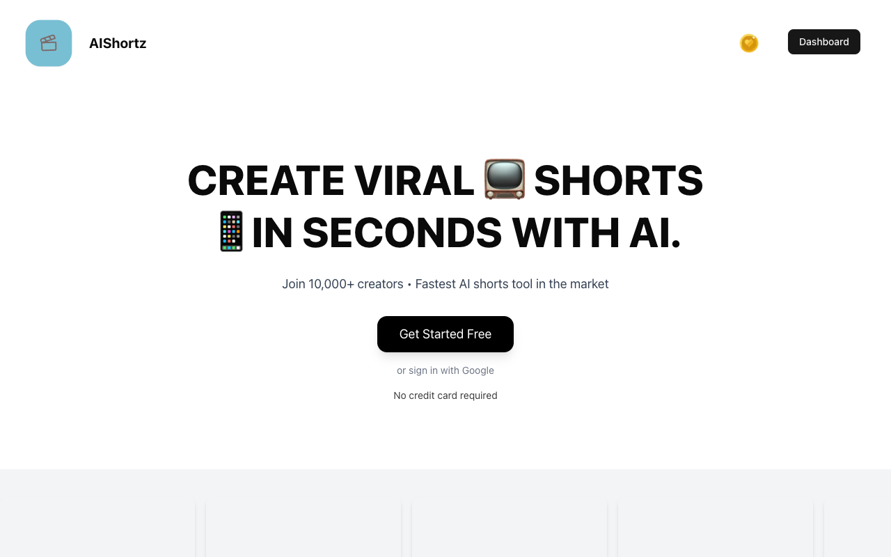 AIShortz - Create viral shorts in seconds using AI technology