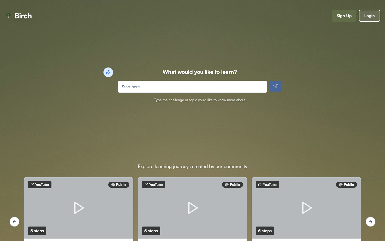 Birch - An AI tool that transforms video learning into concise knowledge