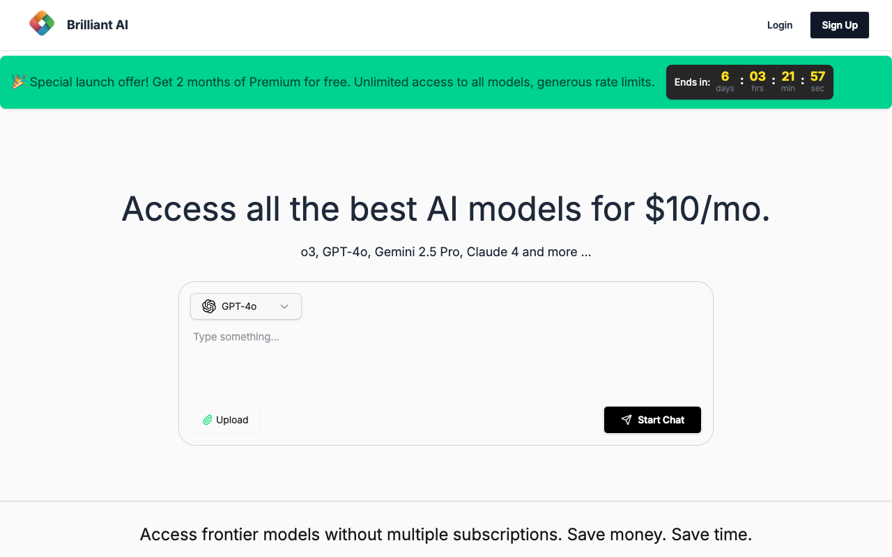 Brilliant AI - Access the most powerful AI models with a single subscription