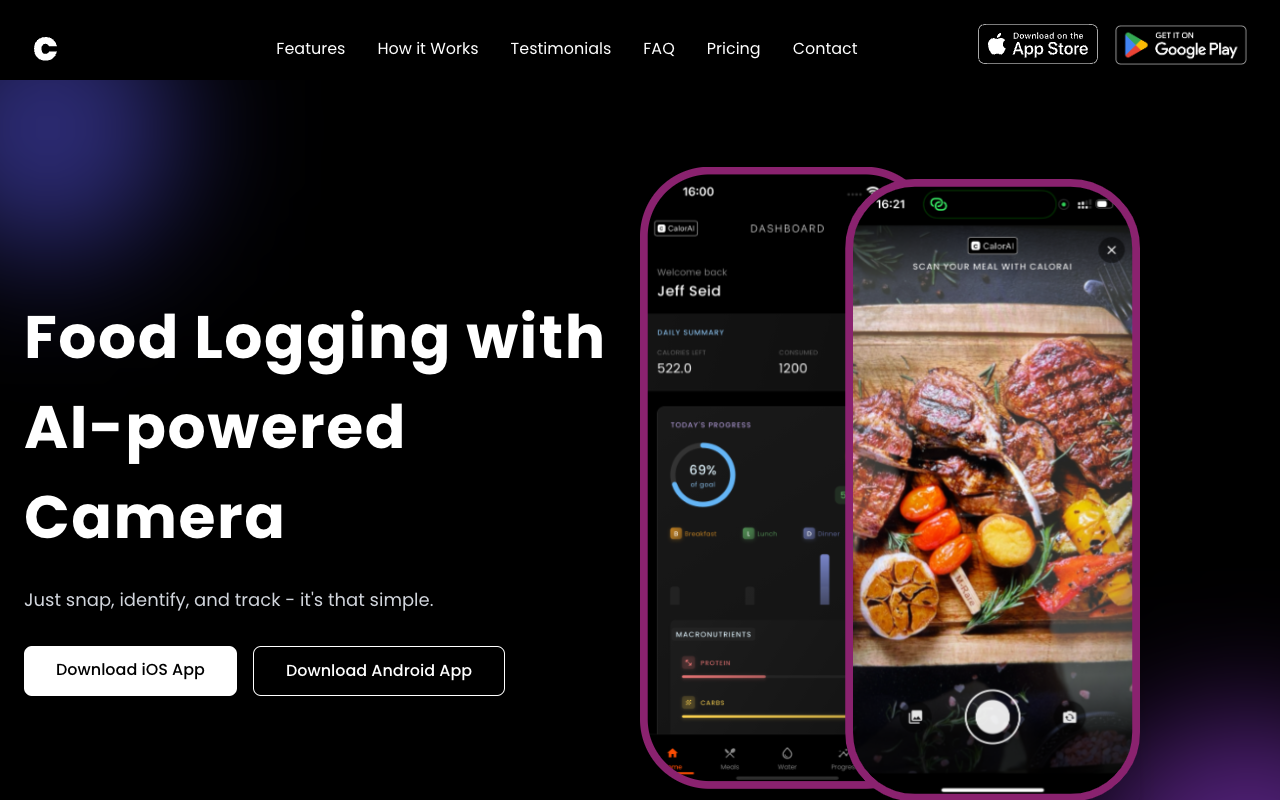 CalorAI - An AI-powered food logging app that simplifies meal tracking