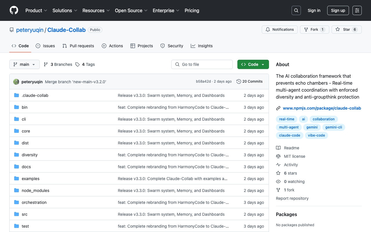 Claude-Collab - An AI framework that prevents echo chambers and promotes diverse collaboration