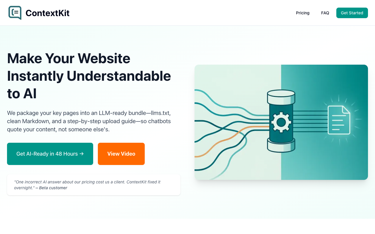 ContextKit - Make Your Website Instantly Understandable to AI