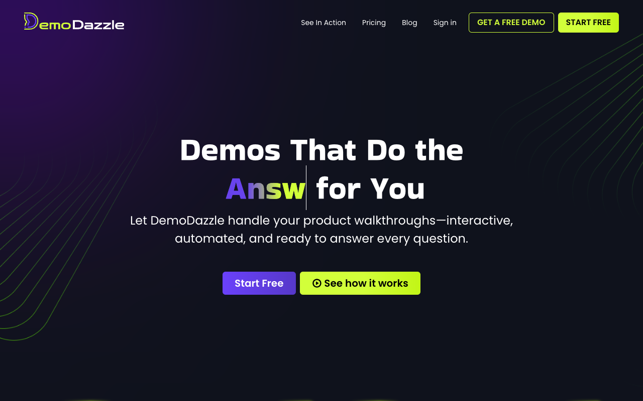 DemoDazzle - An AI-powered platform for engaging product demonstrations with human-like interaction