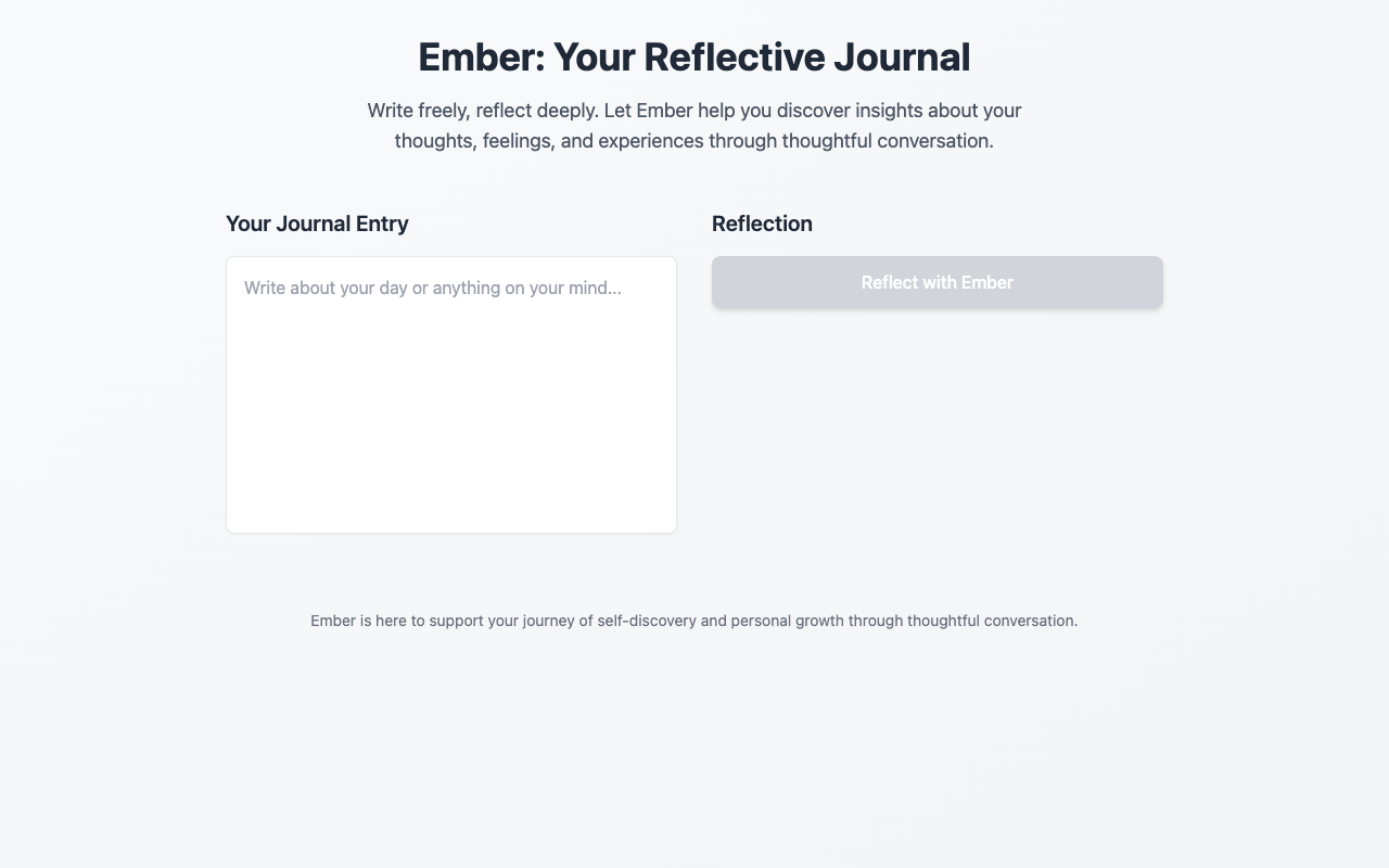 Ember - A thoughtful AI-powered journaling assistant for deeper self-reflection