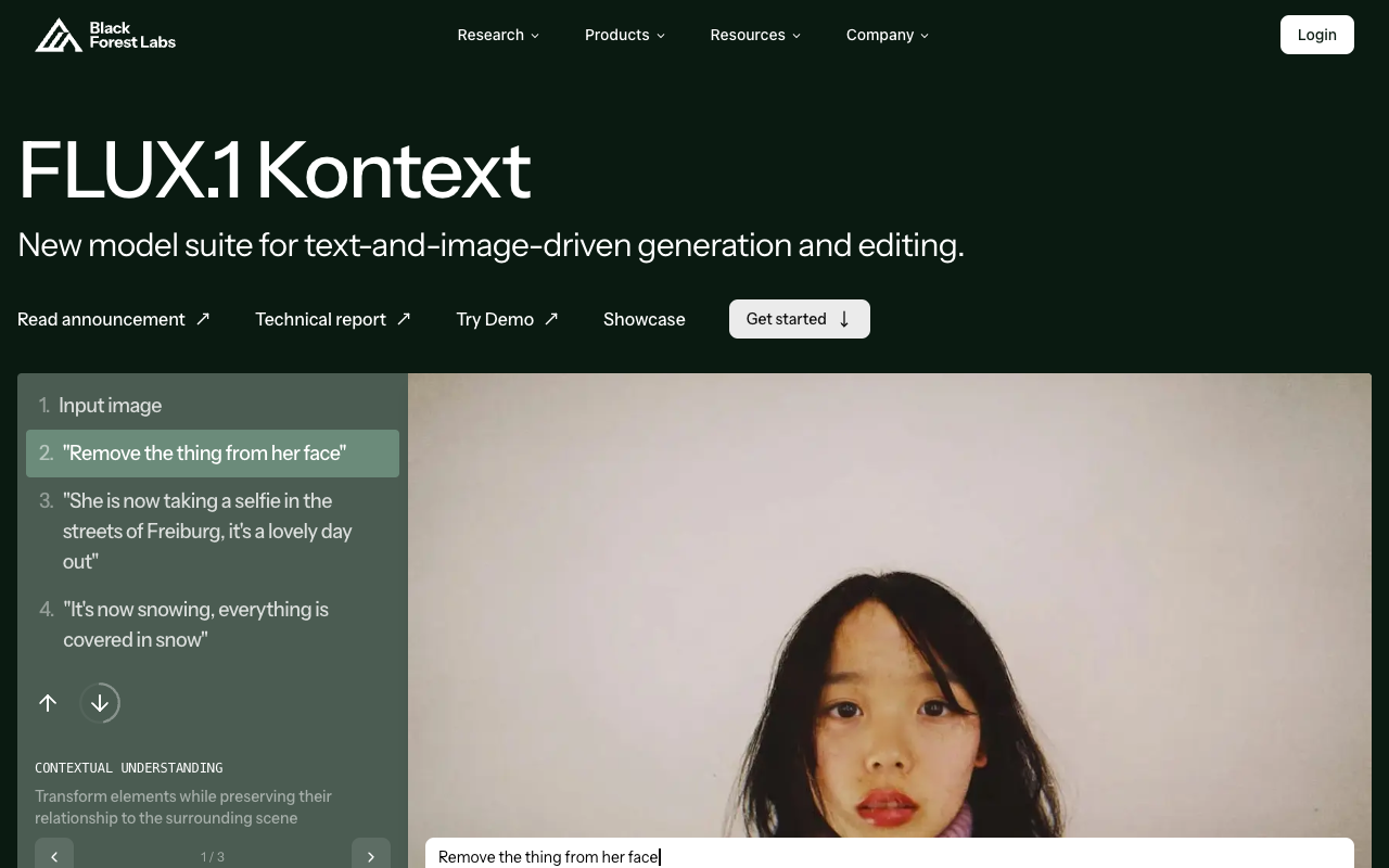 FLUX.1 Kontext - Powerful in-context AI image editing now open source
