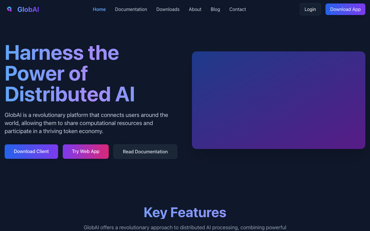 GlobAI - A decentralized AI computing platform where you earn by sharing your resources