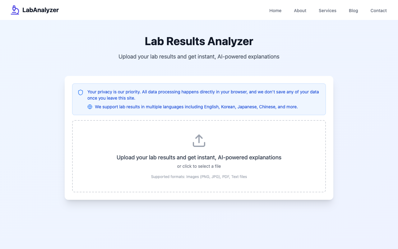 LabAnalyzer - An AI-powered tool for instant analysis of your lab results