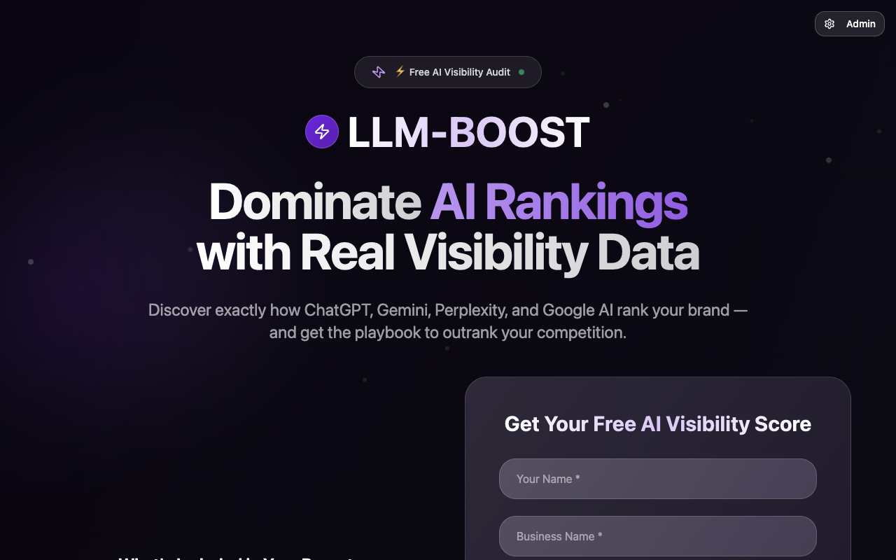LLM-VBoost - Gain real visibility data to improve your AI search rankings