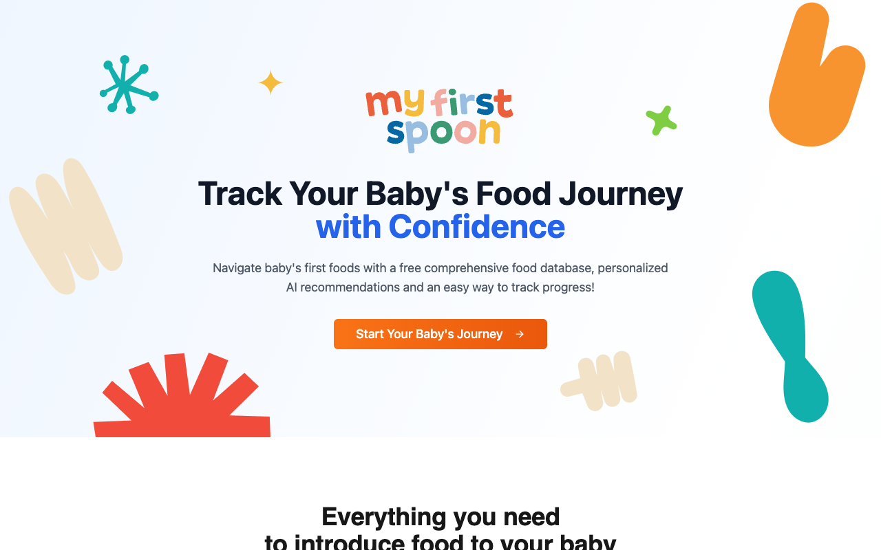 My First Spoon - An AI companion and food tracker for your baby’s first bites