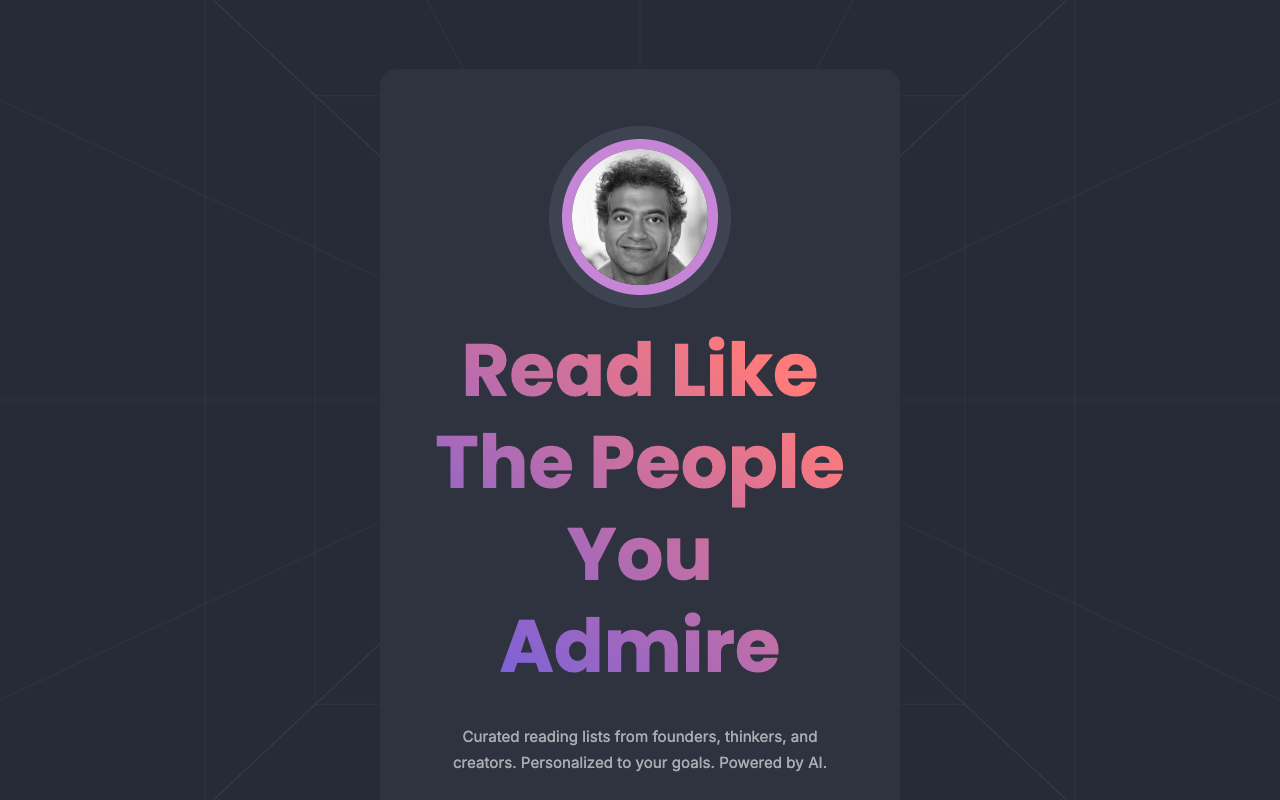 MyBookStackAI - A personalized book recommendation platform inspired by your favorite thinkers